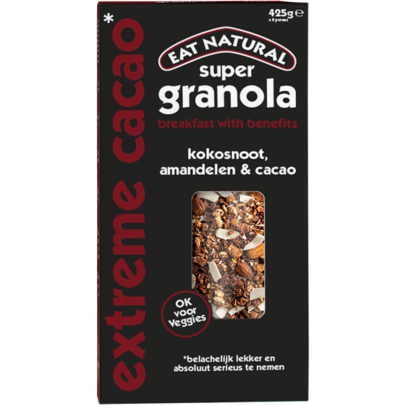 Een afbeelding van Eat Natural Super Granola Extreme Cacao