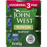 Een afbeelding van John West Tonijn in olijfolie 3-pack