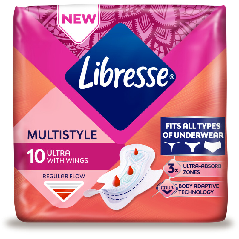 Een afbeelding van Libresse Ultra regular multistyle maandverband
