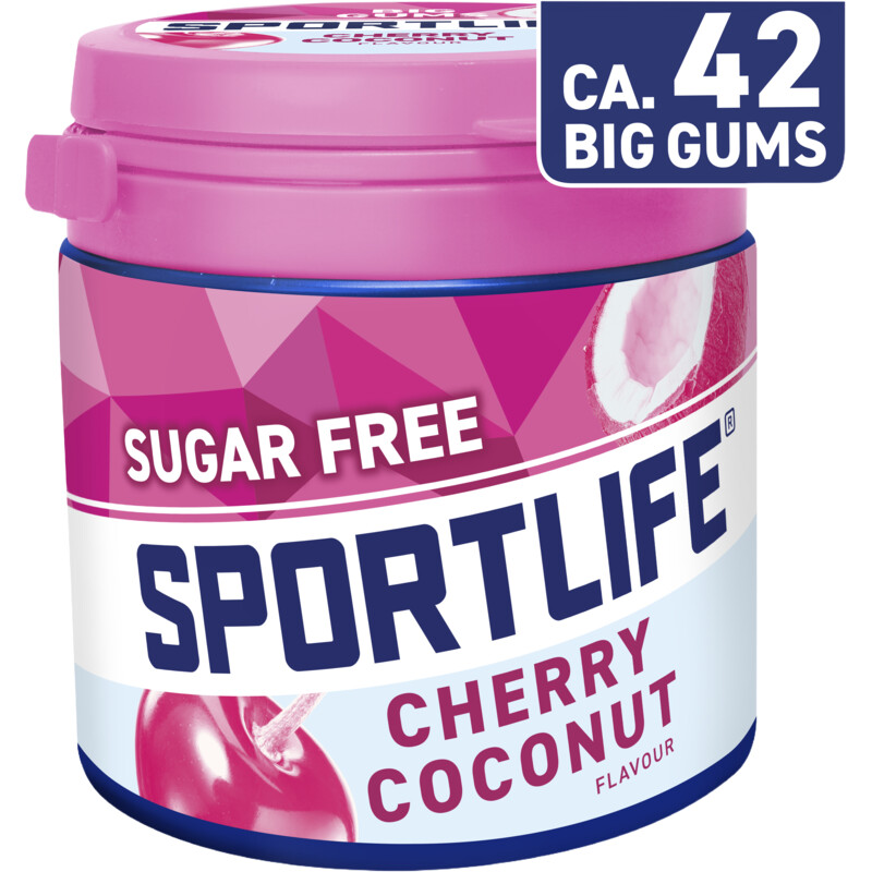 Een afbeelding van Sportlife Big gums cherry coconut