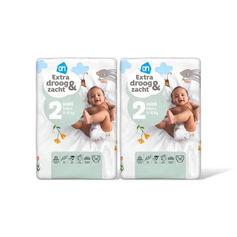 EDEZ open luiers maat 2 newborn 2-pack