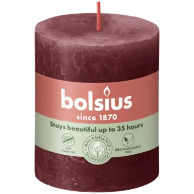 pdp-image-Bolsius Rustieke kaars bordeaux 8cm