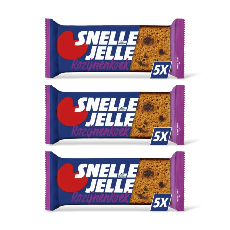 Snelle Jelle Kruidkoek rozijn 5-pack 3-pack