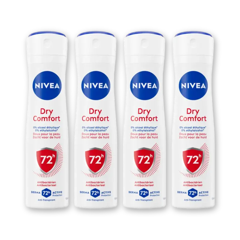 NIVEA Dry comfort anti-transpirant spray 4-pck