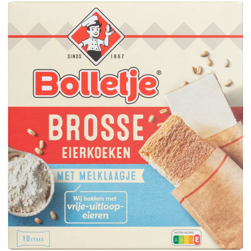 Brosse Eierkoeken met Melklaagje 10 Stuks