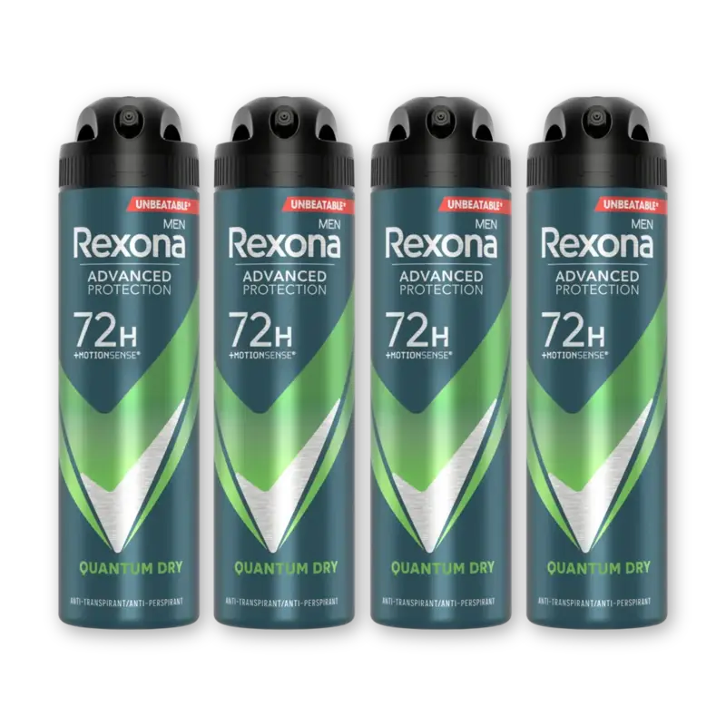 Rexona Men dry quantum anti-transp spray 4-pack