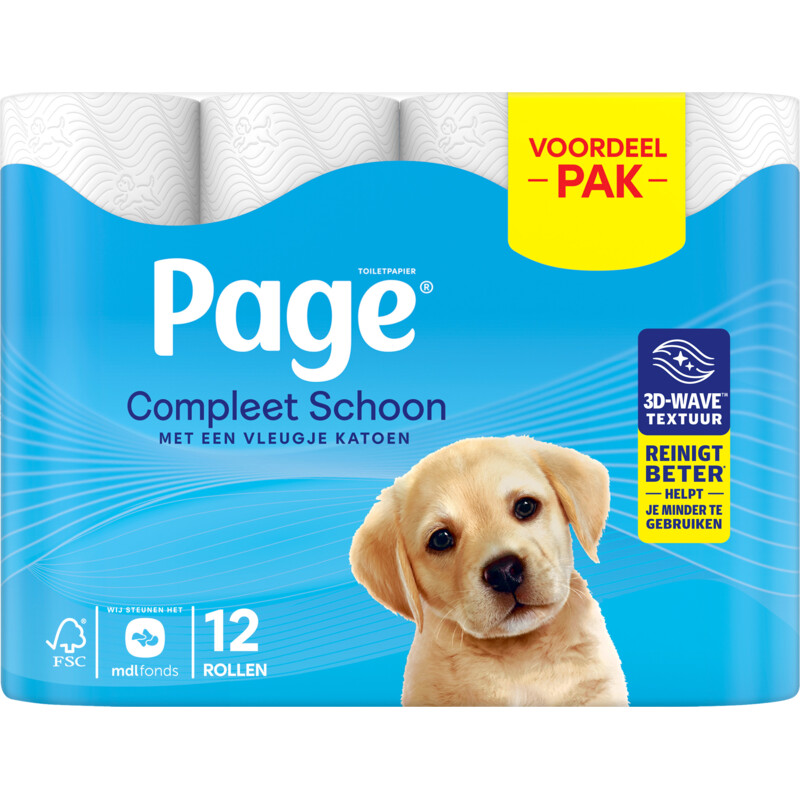 Een afbeelding van Page Compleet schoon toiletpapier voordeelpak