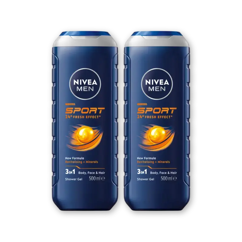 NIVEA Men sport douchegel 2-pack