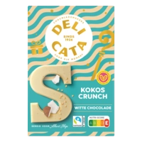 Delicata Chocoladeletter wit kokos crunch