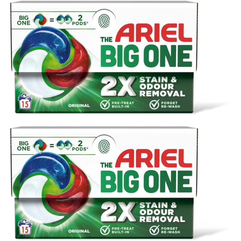 Ariel Pods original the big one wascapsule 2pk