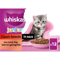 Whiskas Junior classic selectie in saus