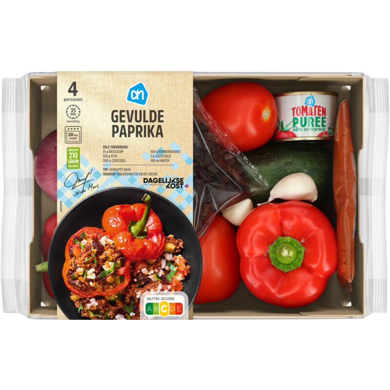 Een afbeelding van AH Gevulde paprika verspakket bel