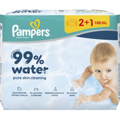 pdp-image-Pampers 99% water baby wipes 3-pack