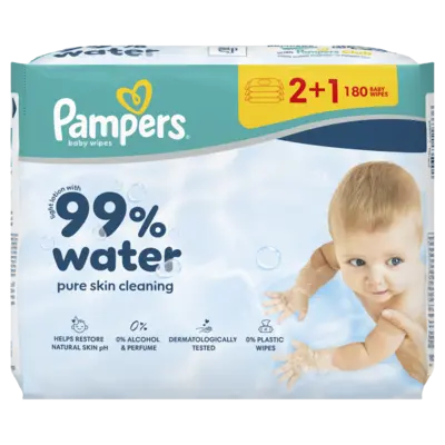 pdp-image-Pampers 99% water baby wipes 3-pack