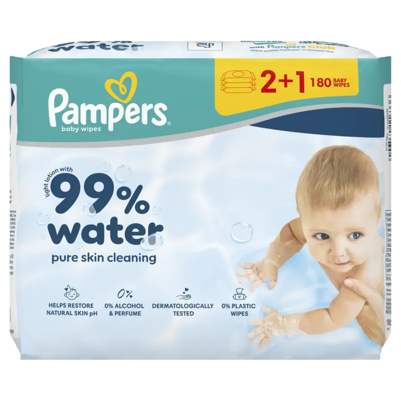 99% water babydoekjes promopack 2+1