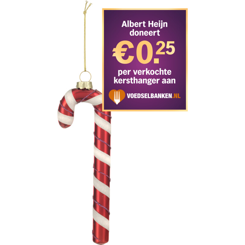 Een afbeelding van AH Excellent Glashanger candy cane