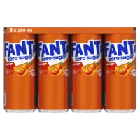 Fanta Orange zero sugar 8-pack