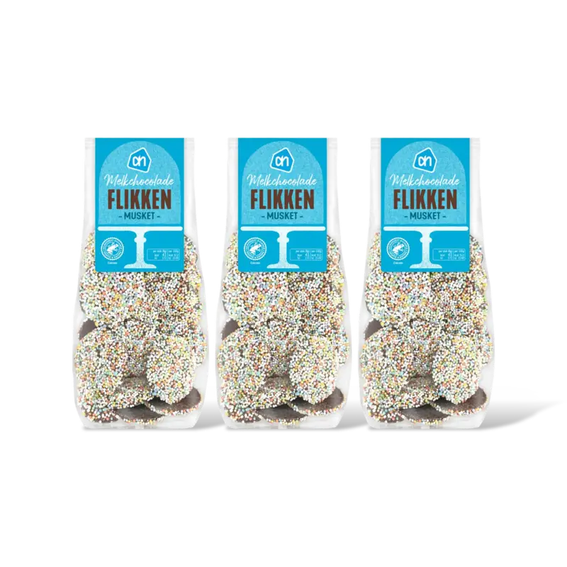 Melkchocolade flikken musket 3-pack