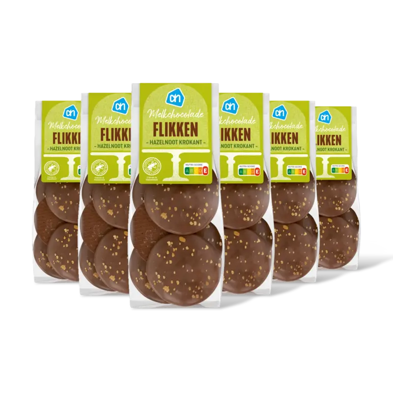 Flikken mlkchocola hazelnoot krokant 6pk