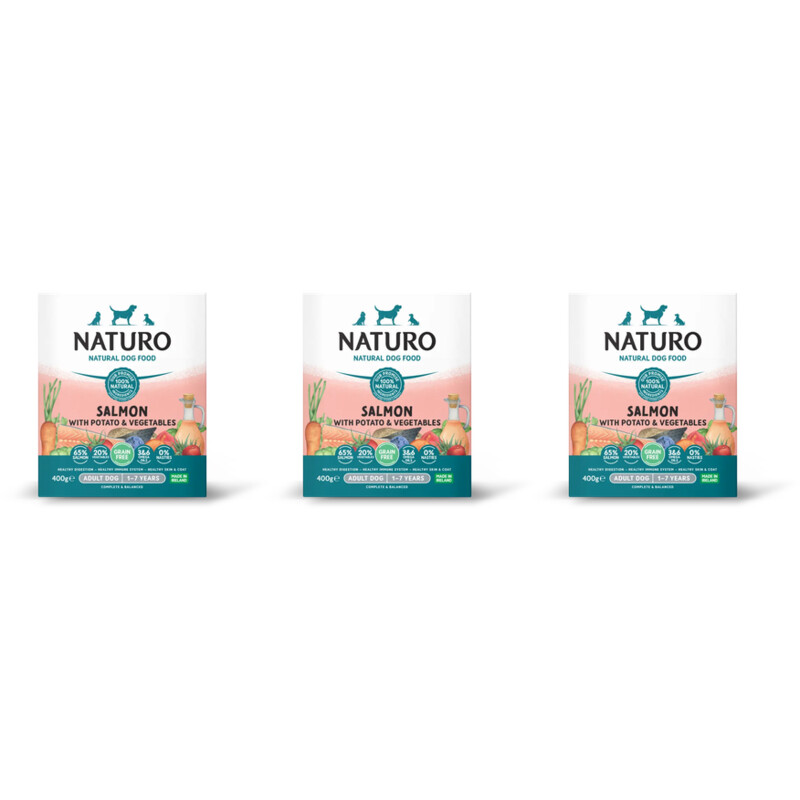 Naturo Zalm en aardappel voor de hond 3-pack