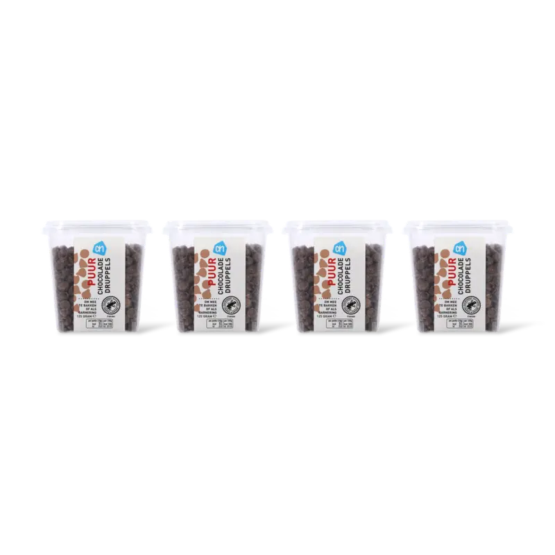 AH Puur chocolade druppels 4-pack