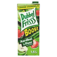 DubbelFrisss Boost aardbei & peer met appel