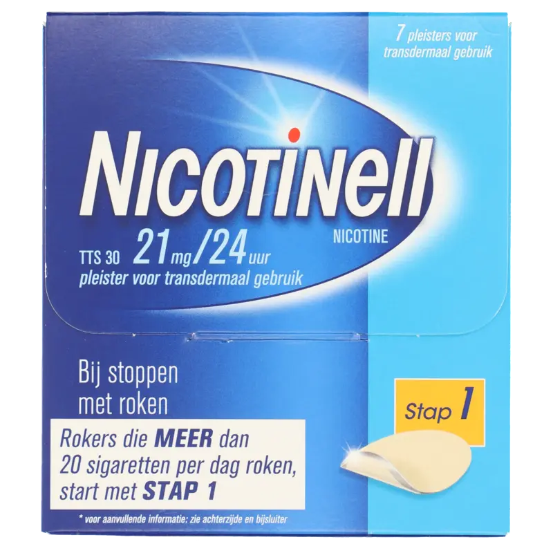Nicotinell Nicotine pleister 21mg stap 1