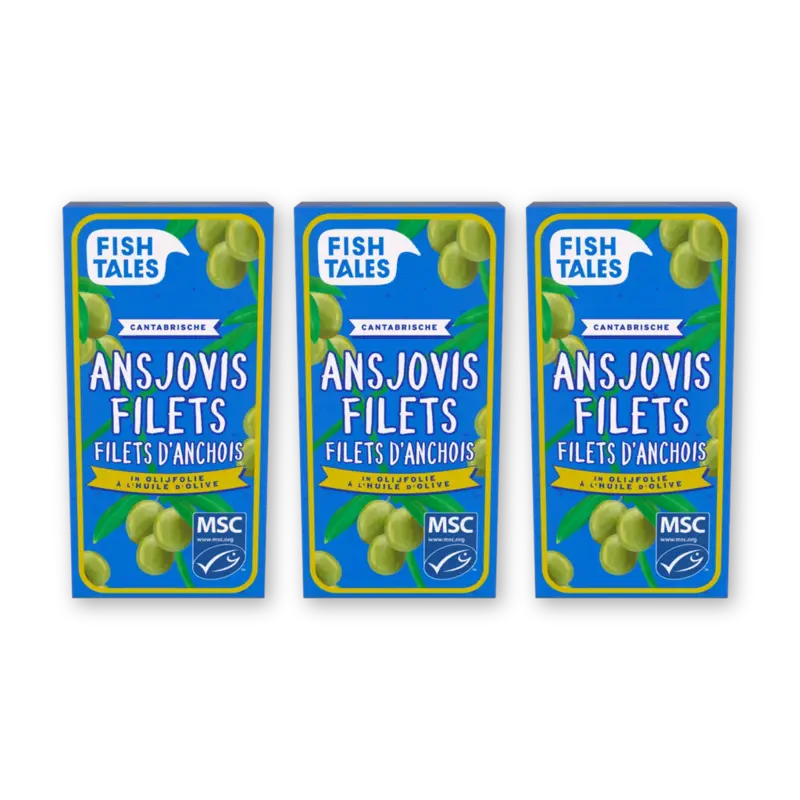 Fish Tales Ansjovisfilets in olijfolie 3-pack
