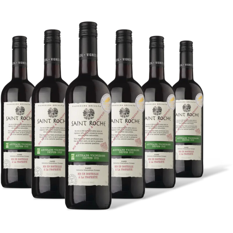 Saint roche Rouge organic wine 6 flessen