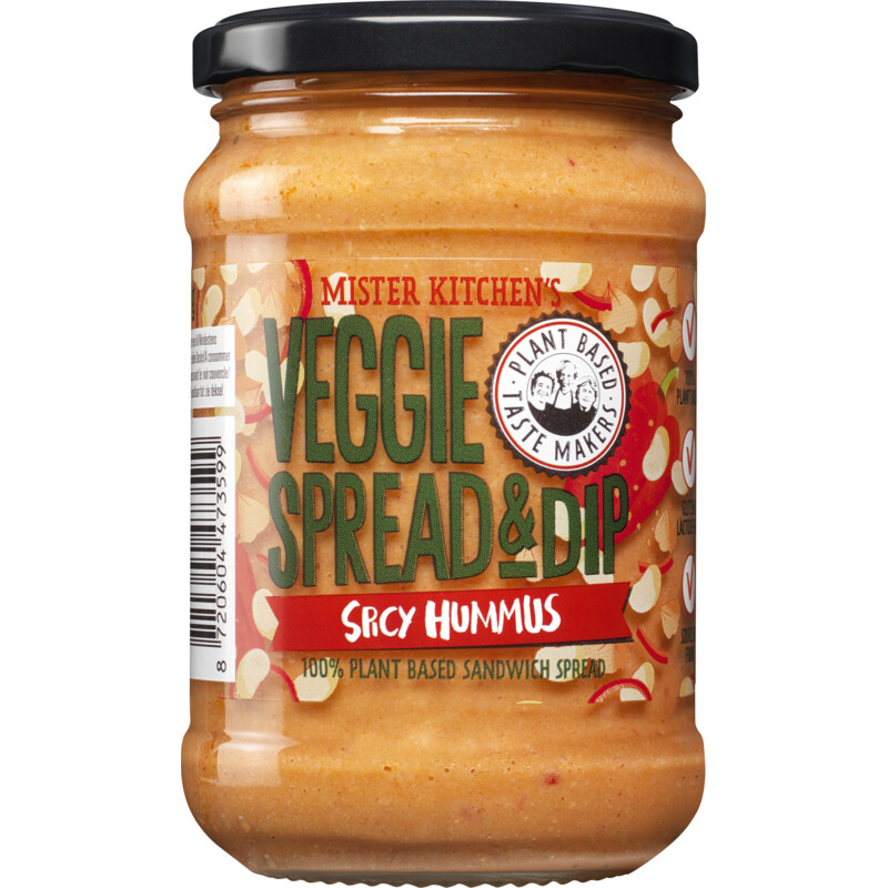 Een afbeelding van Mister kitchen's Veggie spread & dip hummus spicy