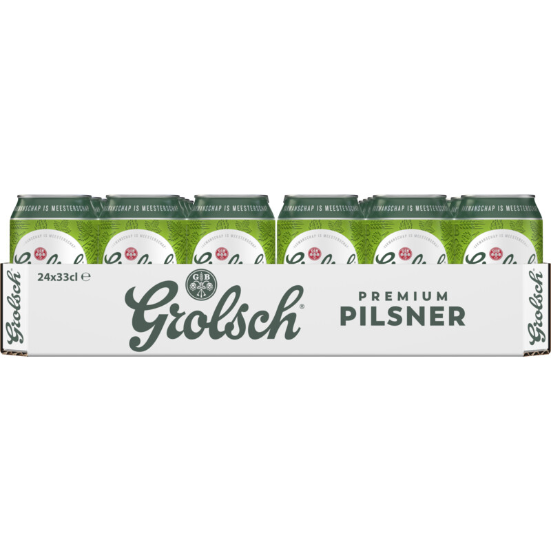 Grolsch Premium pilsner blik tray