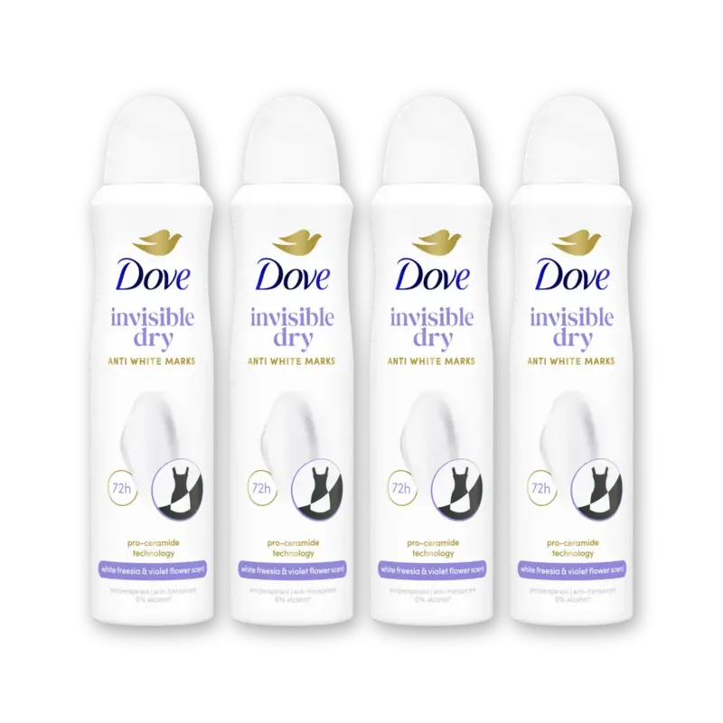 Dove Invisible dry deodorant spray 4-pack