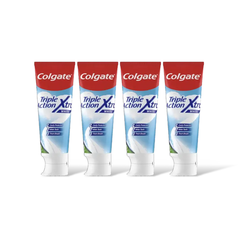 Colgate Triple action extra white tandpasta 4pk