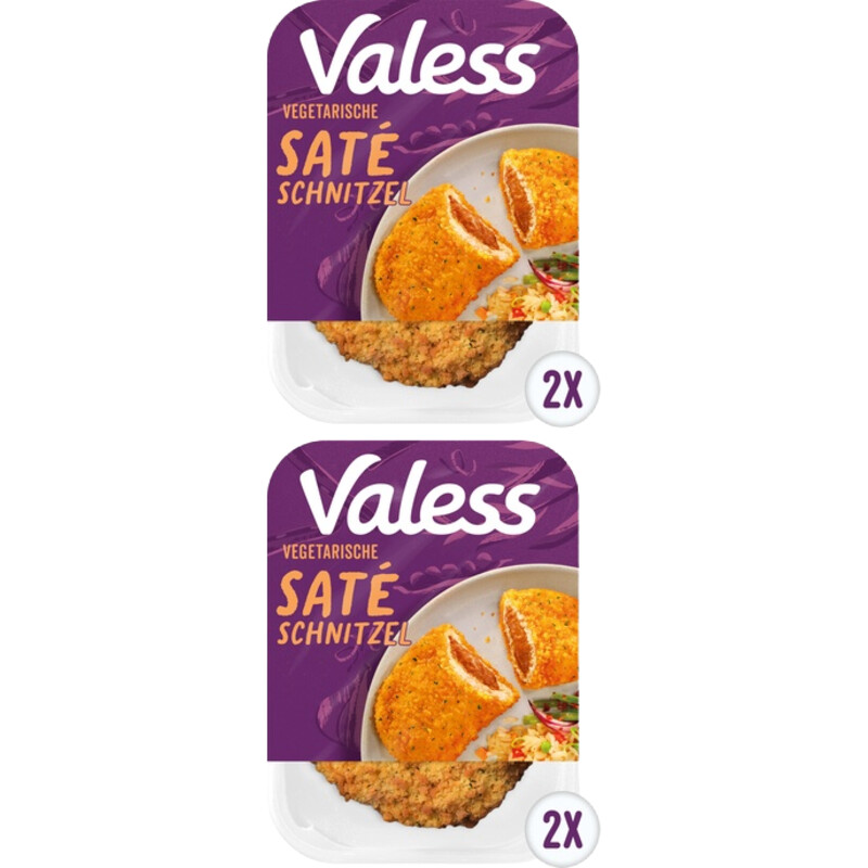 Een afbeelding van Valess Vega Saté schnitzel 2-pack