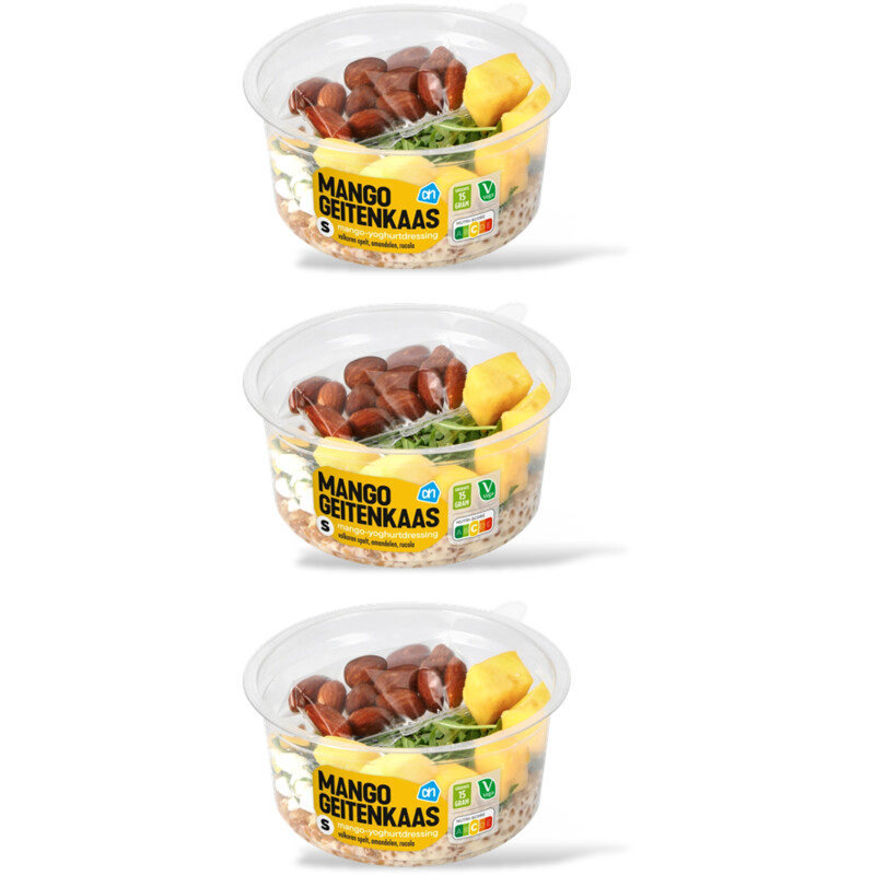 AH Kleine salade mango geitenkaas 3-pack