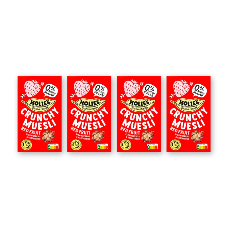 Holie's Crunchy muesli red fruit 4-pack