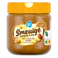 AH Smeuïge pindakaas met stukjes pinda
