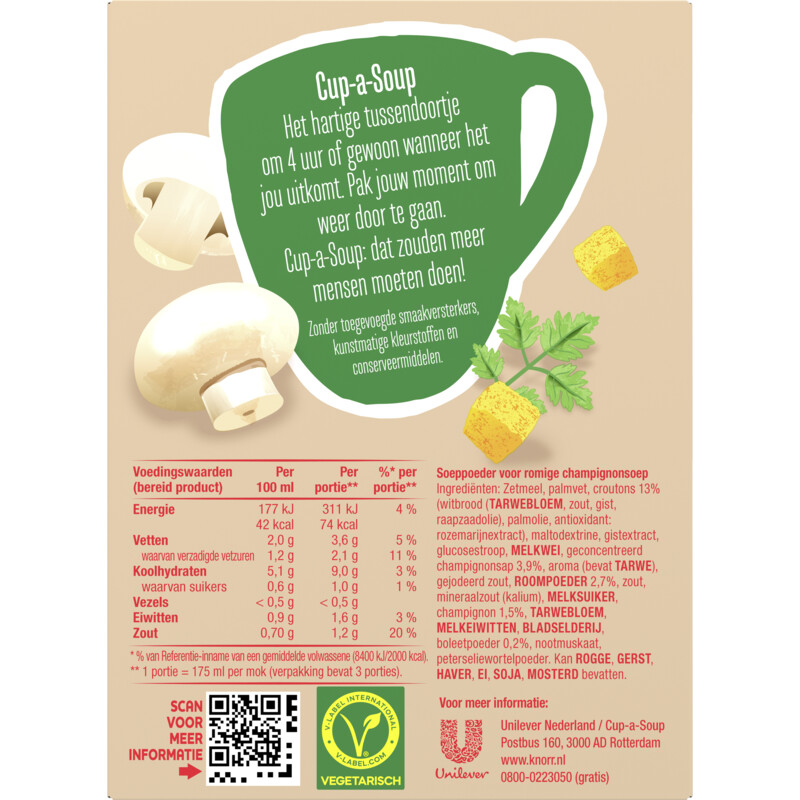 Een afbeelding van Knorr Cup-a-soup champignon crème