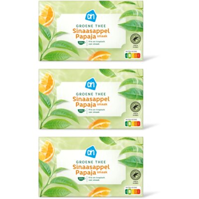 pdp-image-AH Groene thee sinaasappel & papaya 3-pack