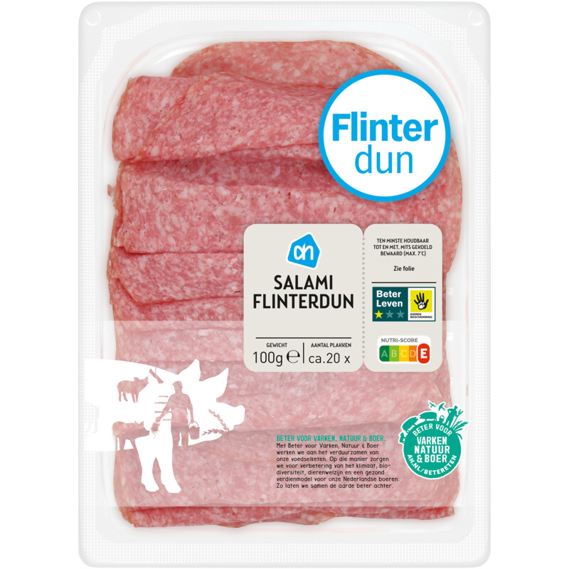 Een afbeelding van AH Flinterdunne goudsalami
