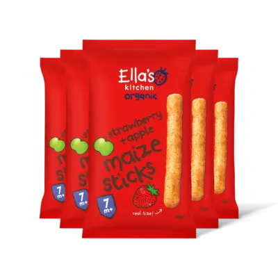 pdp-image-Ella's kitchen Melty sticks aardbei & appel 7m+ 5-pack