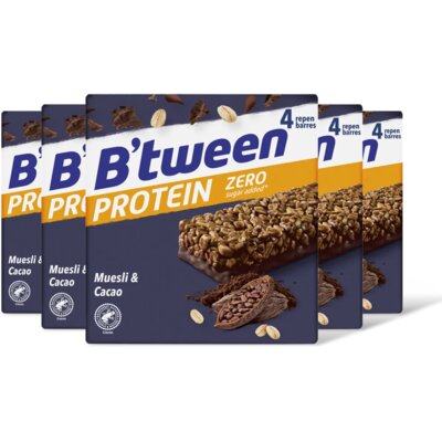 Hero B'tween protein zero muesli & cacao 5-pk