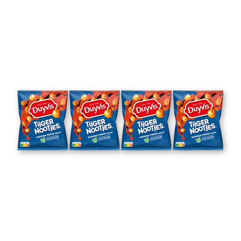 Duyvis Tijgernootjes paprika fiesta 4-pack