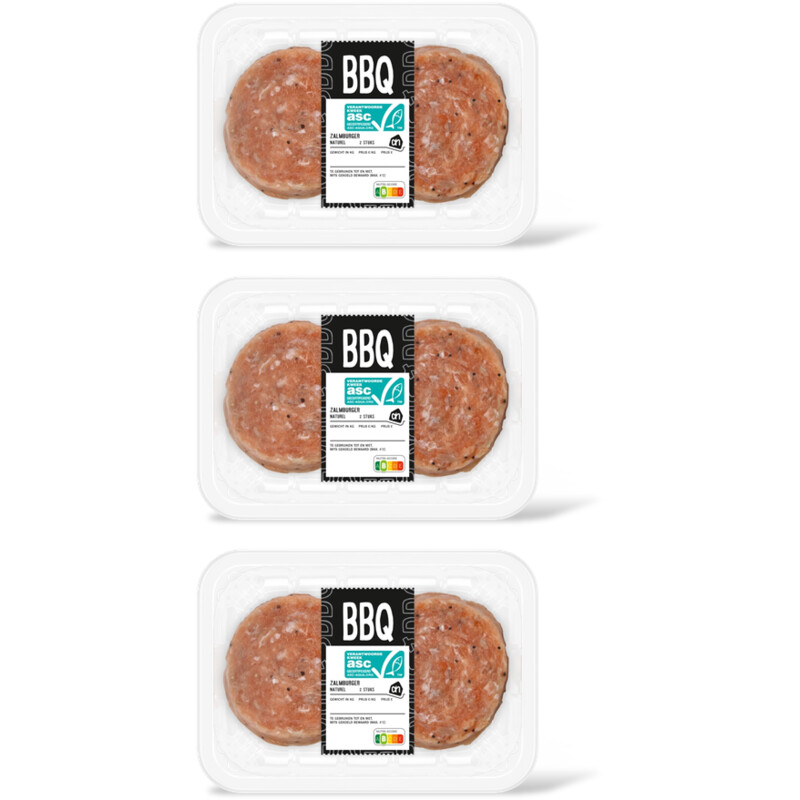 AH Zalmburger naturel 3-pack
