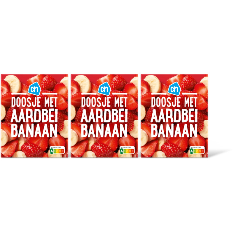 AH Doosje met aardbei banaan 3-pack