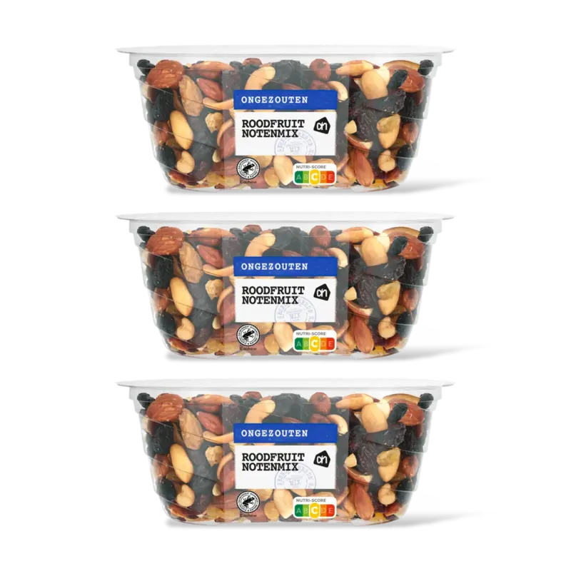 AH Roodfruit notenmix ongezouten 3-pack