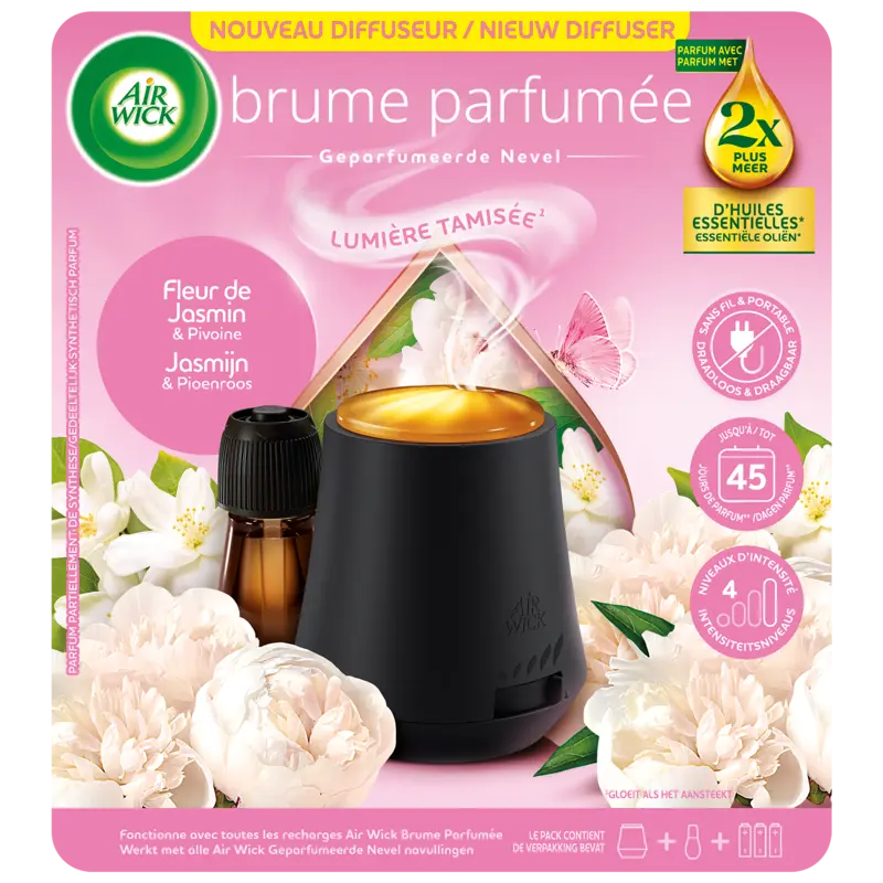 Air Wick Diffuser jasmin & pioenroos