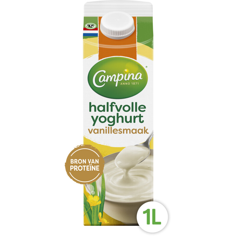 Een afbeelding van Campina Halfvolle yoghurt vanillesmaak