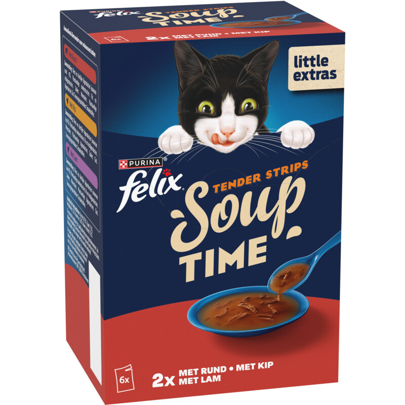Een afbeelding van Felix Soup tender strips rund kip lam