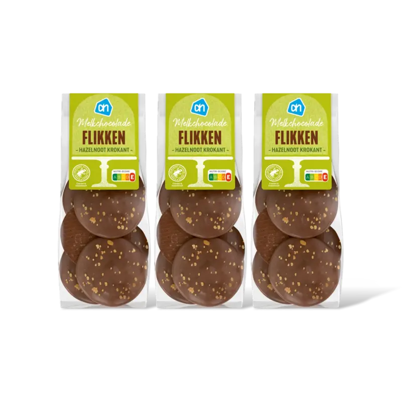 Flikken melkchocola hazelnot krokant 3pk